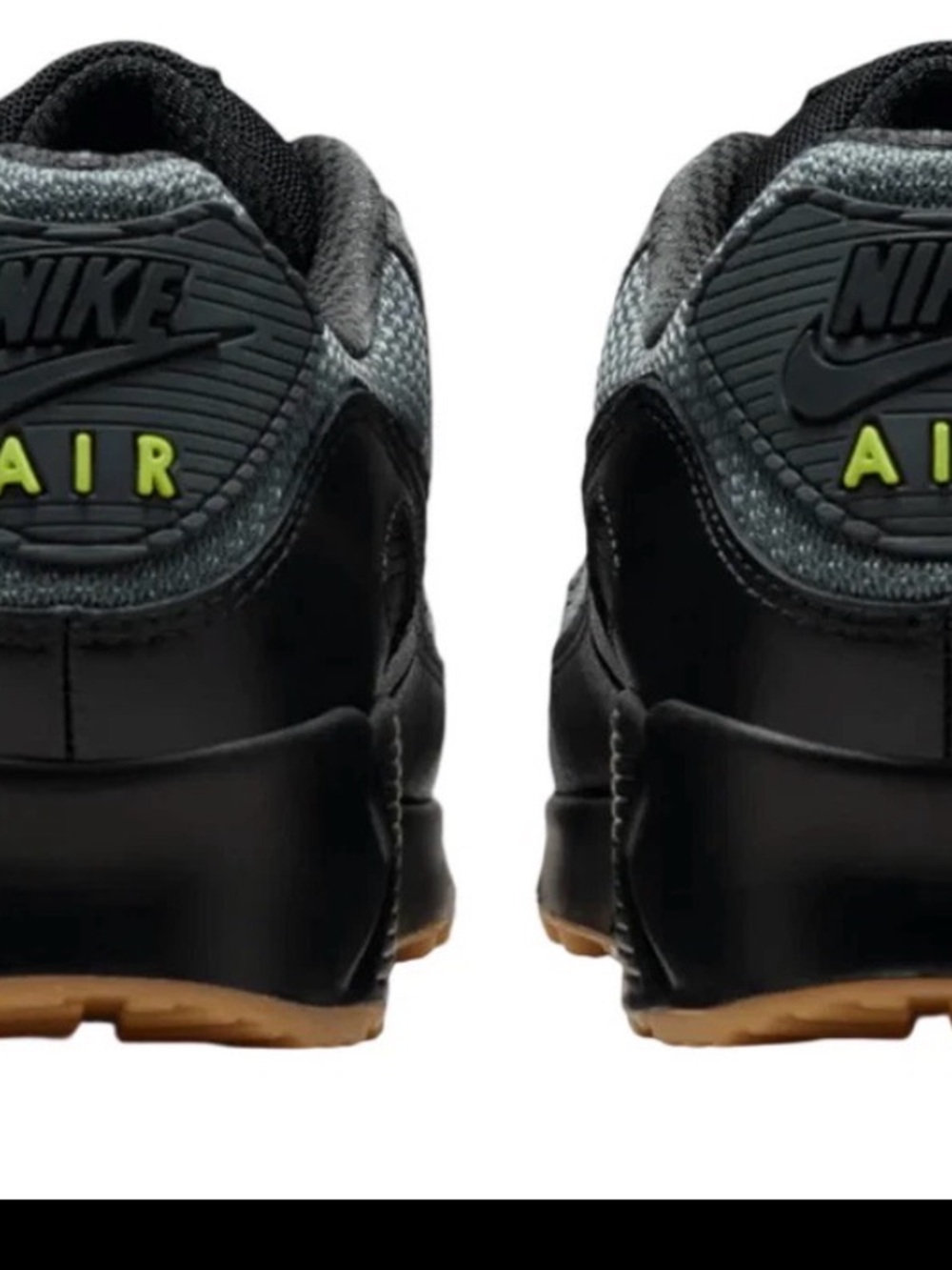 Nike Air Max Gray & Black Sneaker with Neon Green Accent - Picture 5 of 7